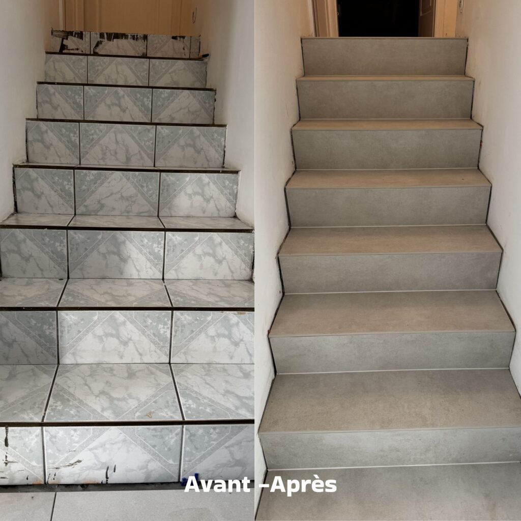 Escalier avant-après